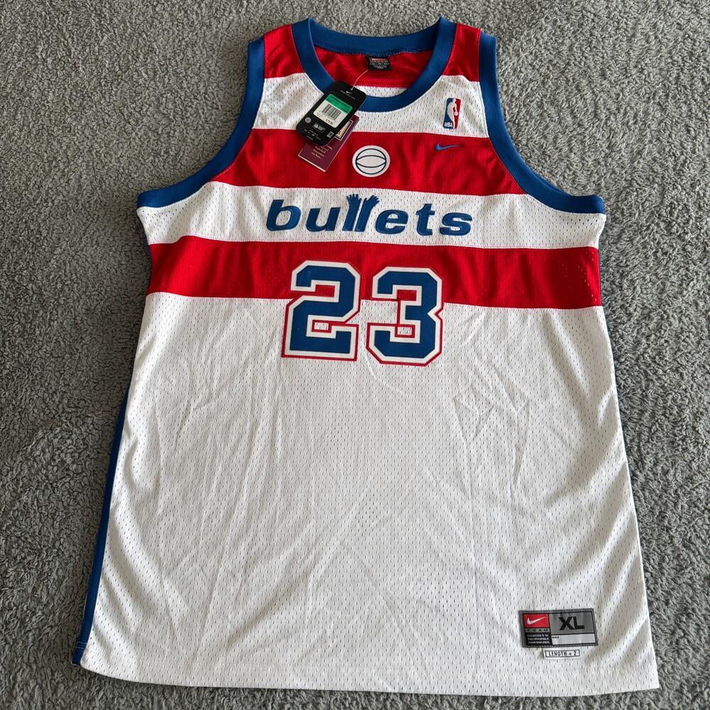 Vintage NWT Nike Michael Jordan Washington Wizards Bullets Swingman Jersey XL